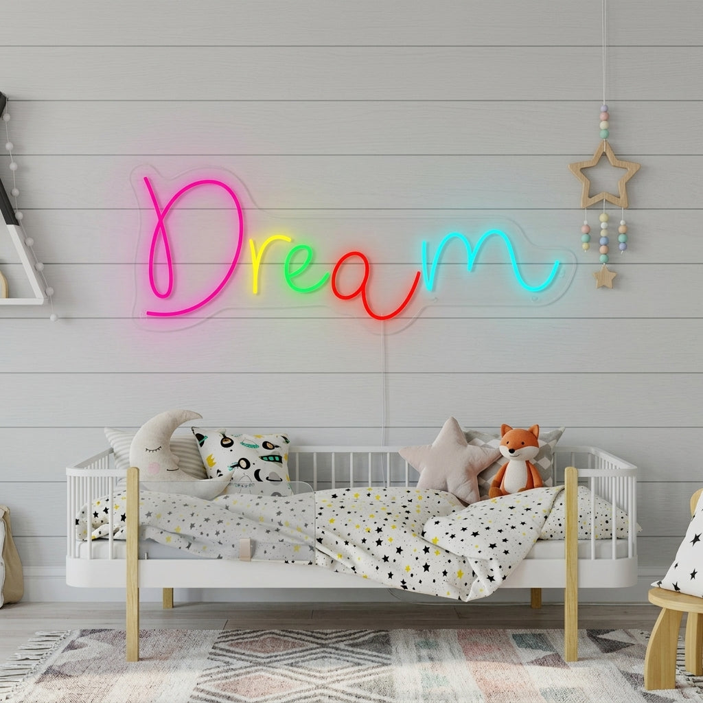 "Dream, Décoration De Chambre D'Enfant" Enseigne Lumineuse en Néon