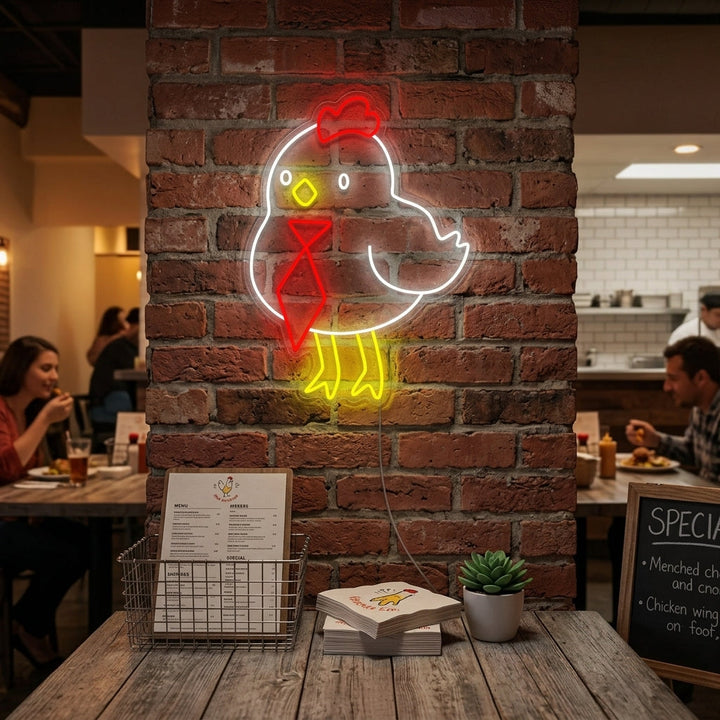"Petit Poulet Mignon" Enseigne néon