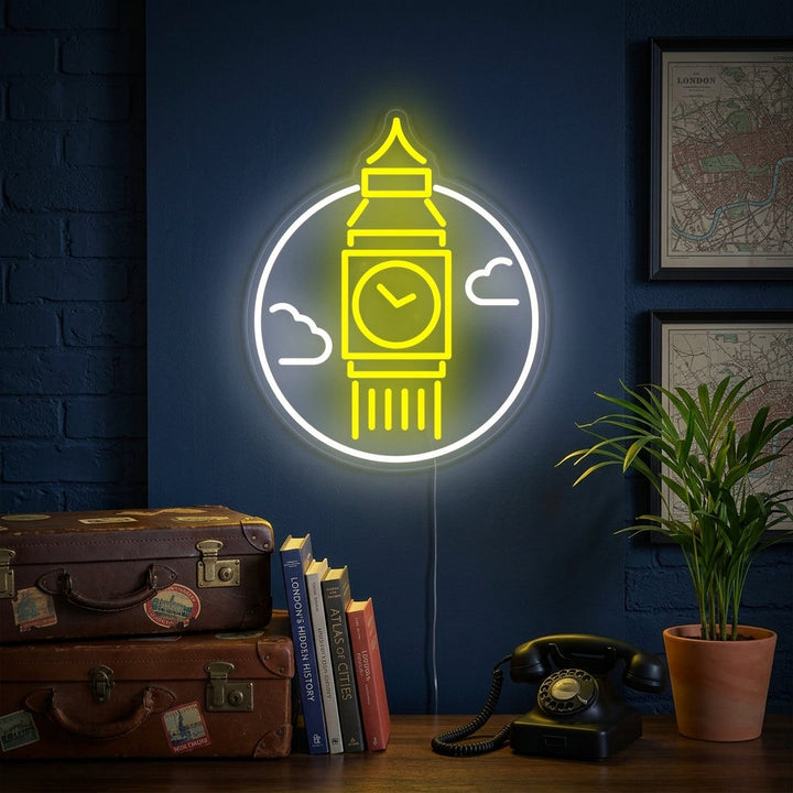 "Big Ben De Londres" Enseigne Lumineuse en Néon