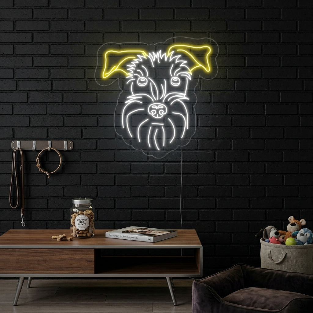 "Schnauzer, Chien" Enseigne Lumineuse en Néon