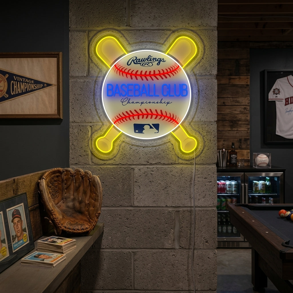 "Baseball Club" Enseigne néon