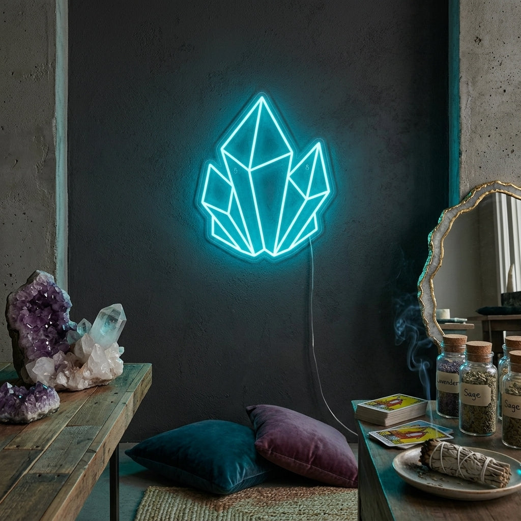 "Cristal" Enseigne Lumineuse en Néon