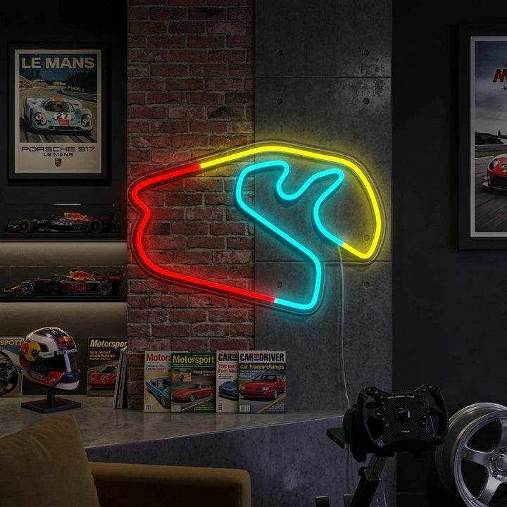 "Course De F1 Brésilienne" Enseigne en Néon, Decoration Formule 1