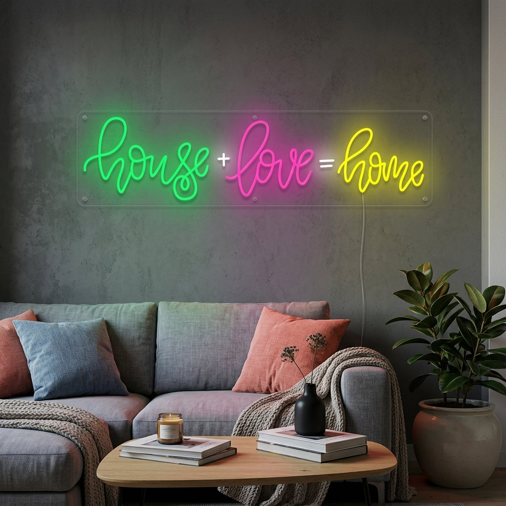 "House Love Home" Enseigne Lumineuse en Néon