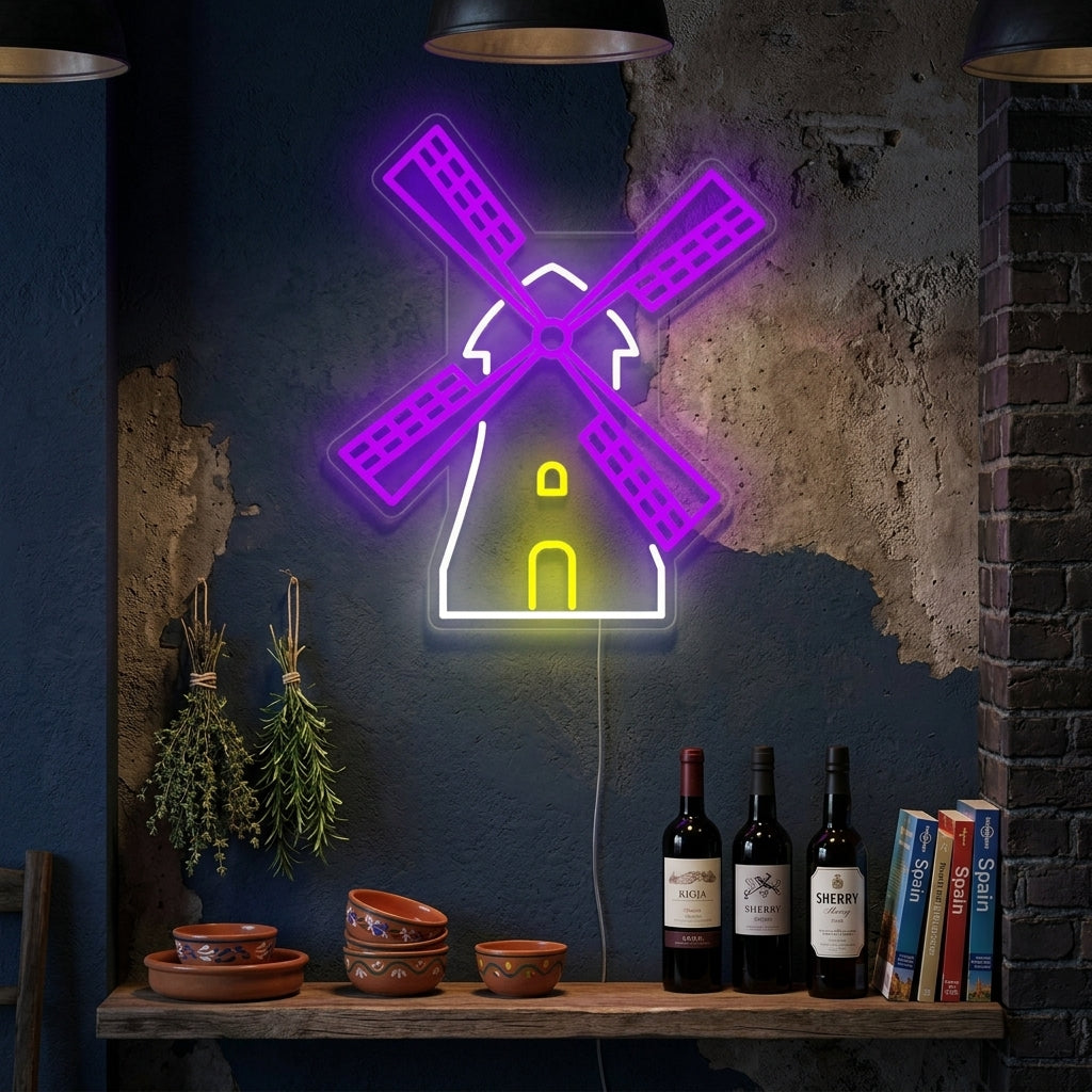 "Espagne Consuegra" Enseigne Lumineuse en Néon