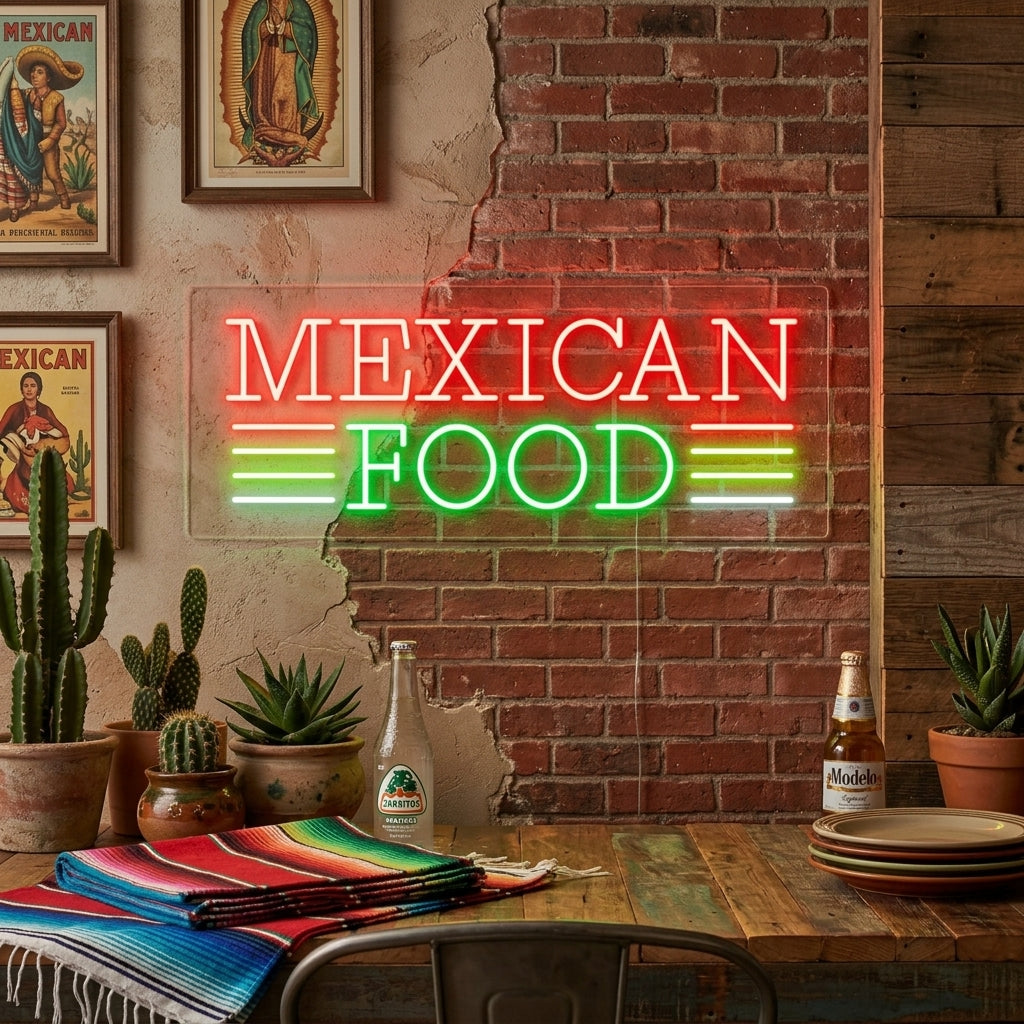 "MEXICAN FOOD" Lumineuse en Néon