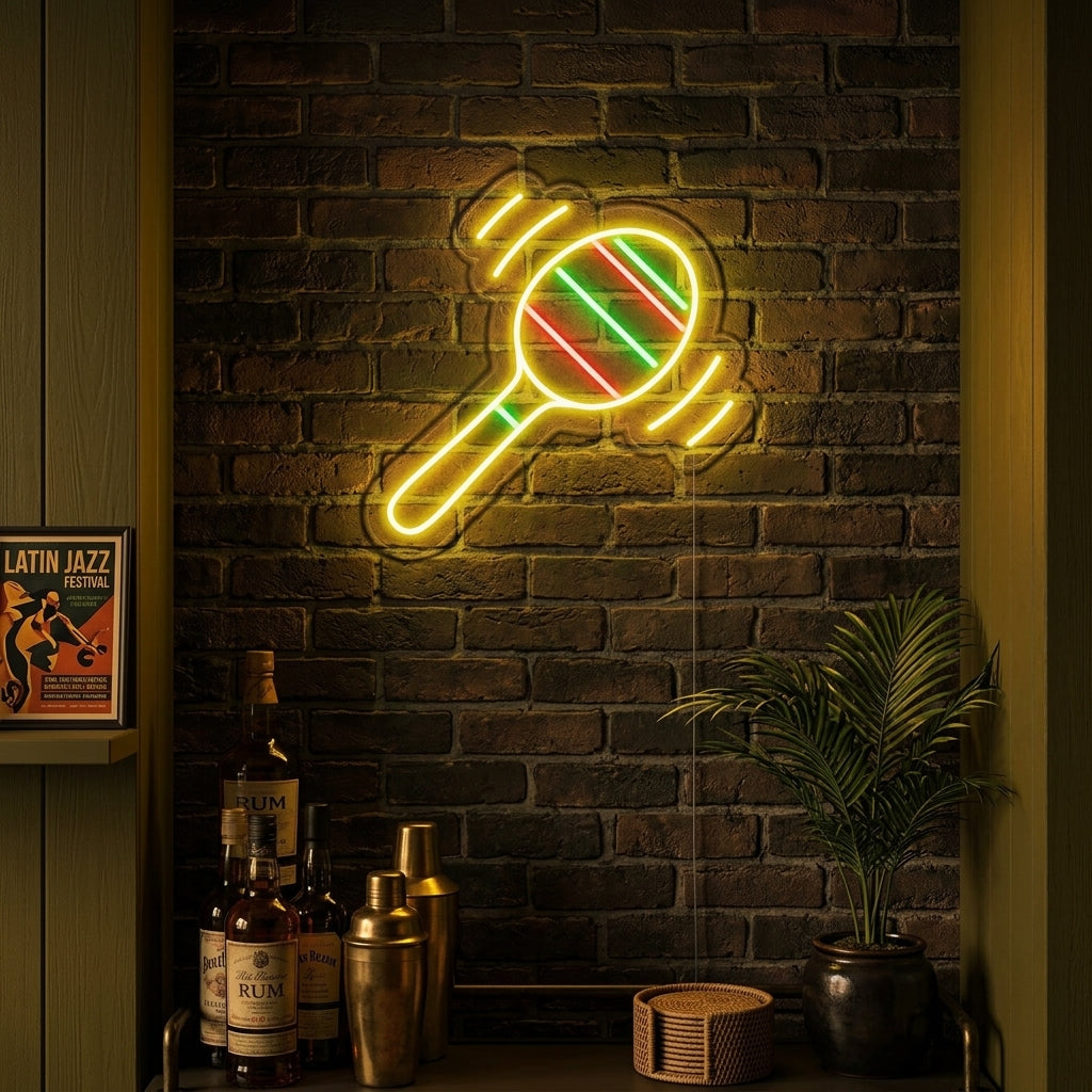 "Maracas" Enseigne Lumineuse en Néon