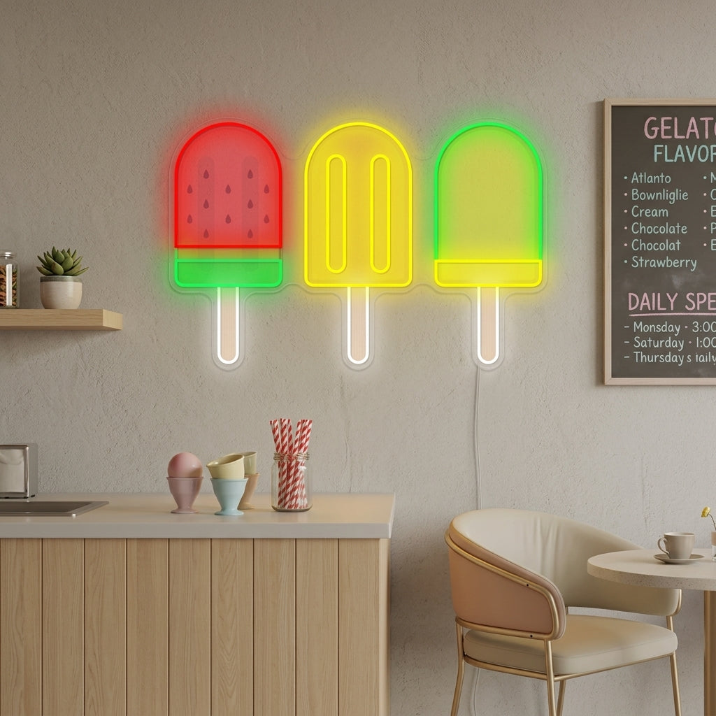 "Bar à glace" Enseigne néon