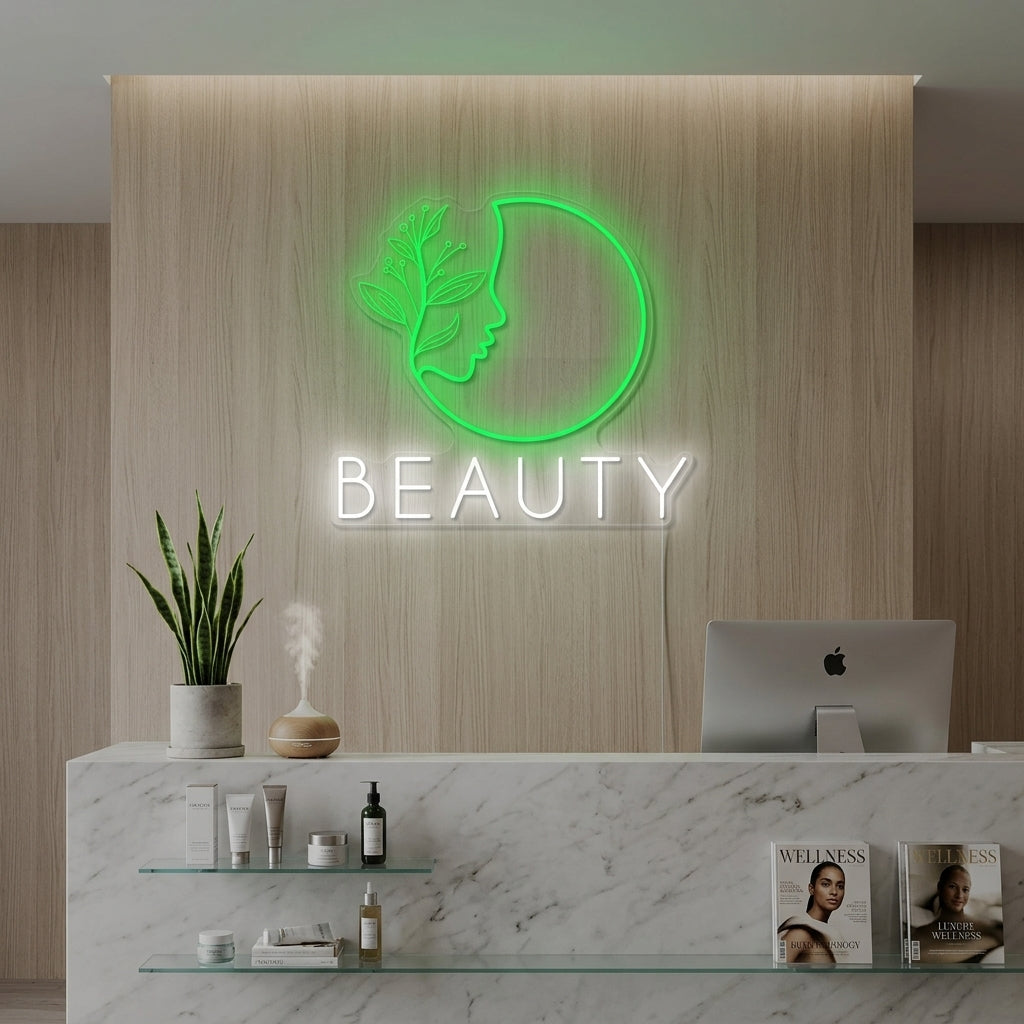 "Logo de l'institut de beauté" Enseigne néon