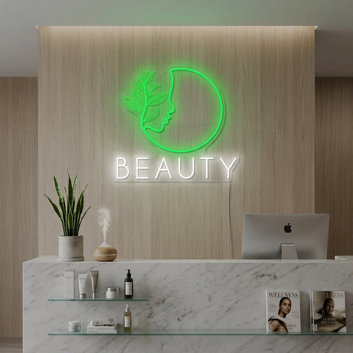 "Logo de l'institut de beauté" Enseigne néon