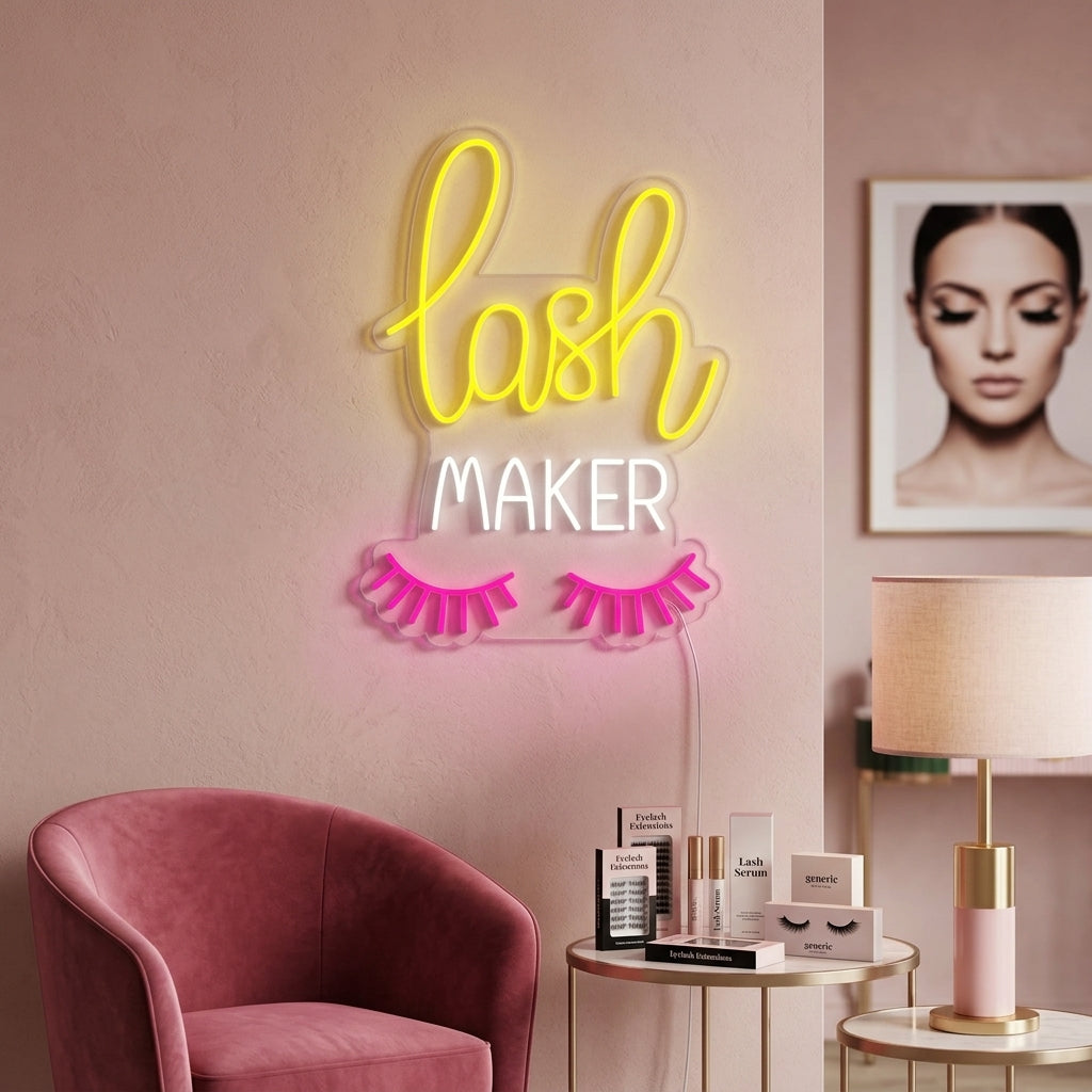 "Lash Maker" Lumineuse en Néon