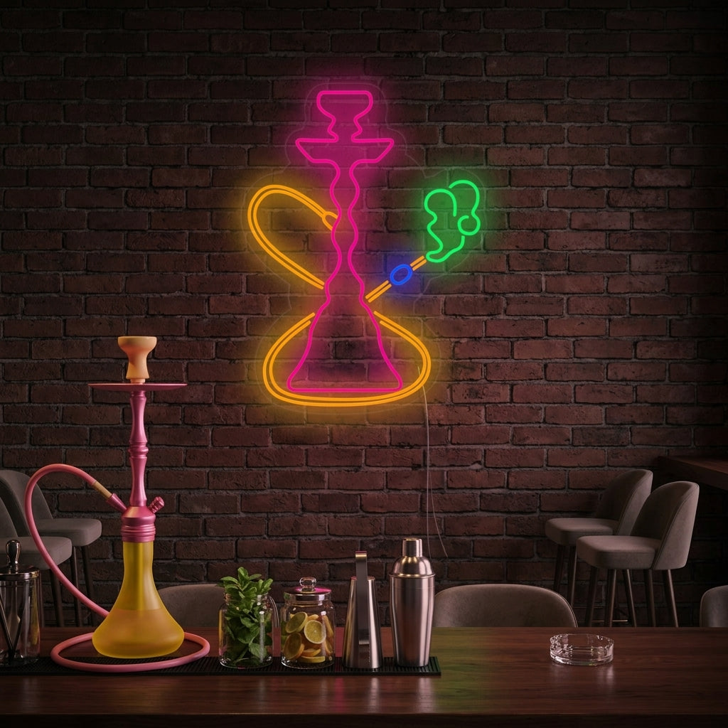 "Bar D'Ambiance Chicha" Enseigne Lumineuse en Néon