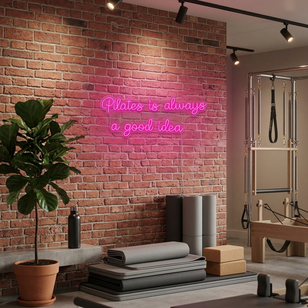 "Pilates is Always a Good Idea" Lumineuse en Néon