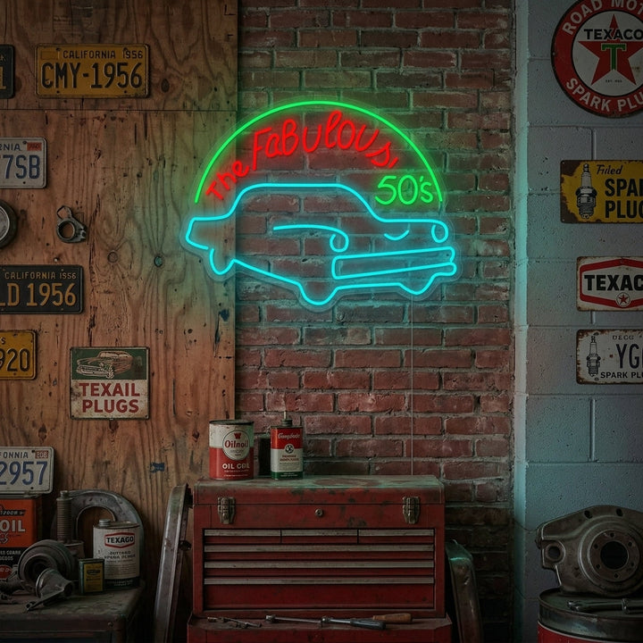 "Fabulous 50s" Enseigne Lumineuse en Néon