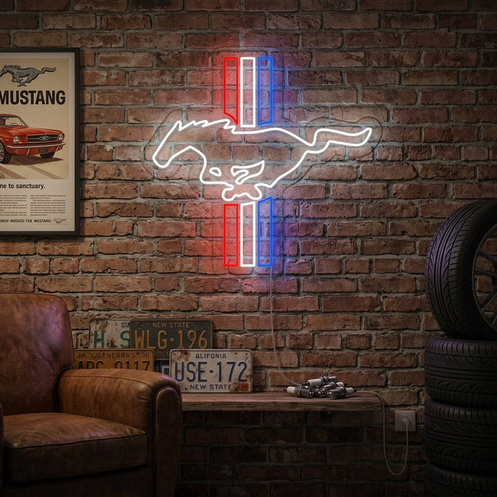"Ford Mustang" Enseigne Lumineuse en Néon