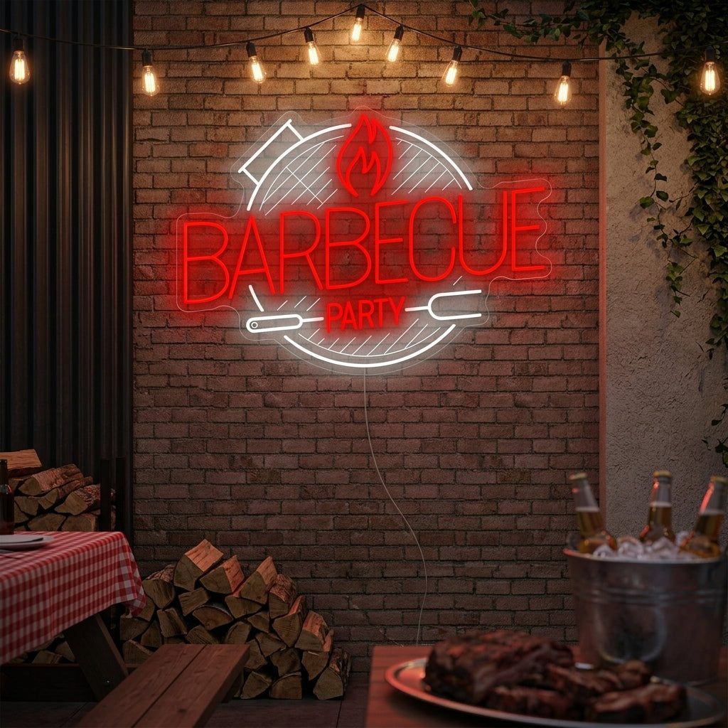 "Barbecue Party" Enseigne néon