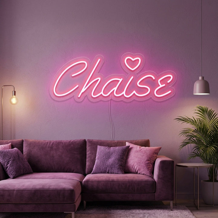 "Chaise" Enseigne Lumineuse en Néon