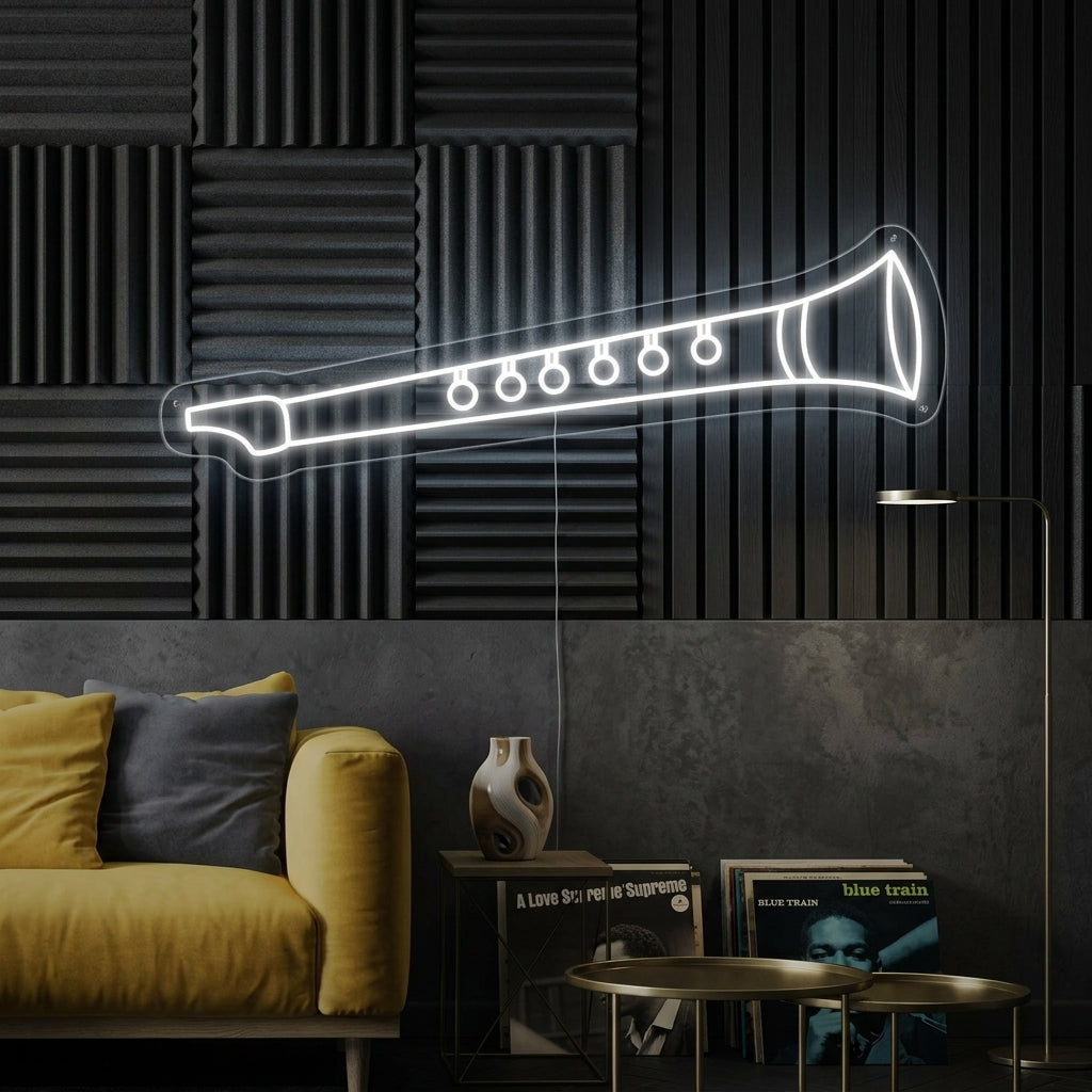 "Flûte" Enseigne Lumineuse en Néon