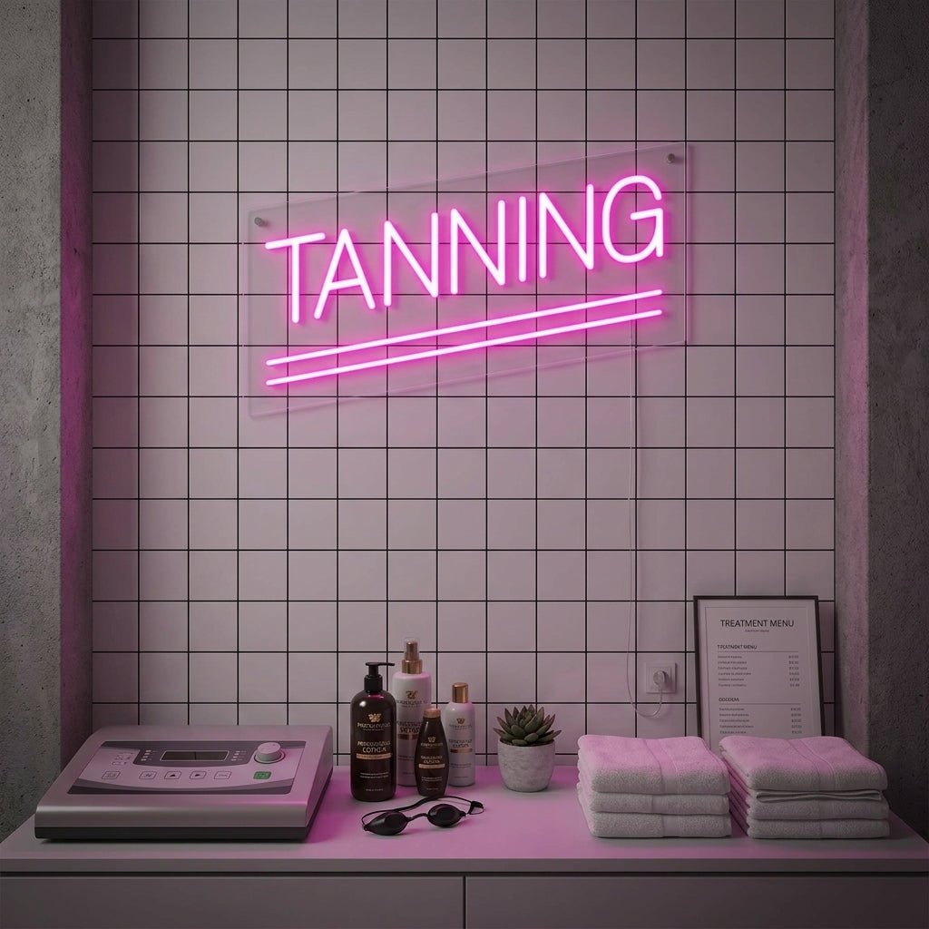 "Tanning" Enseigne Lumineuse en Néon