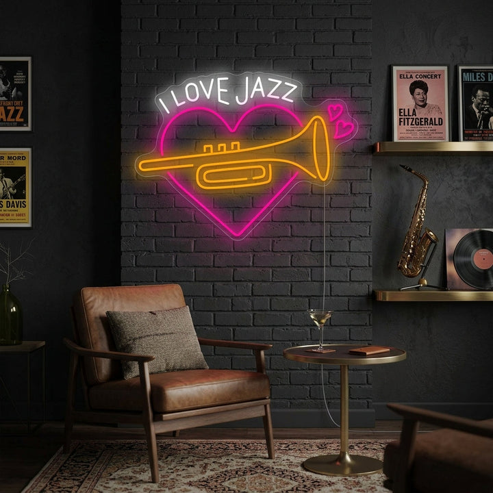 "Musique de jazz" Enseigne néon