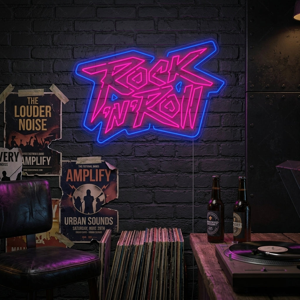 "Rock 'n Roll" Enseigne néon
