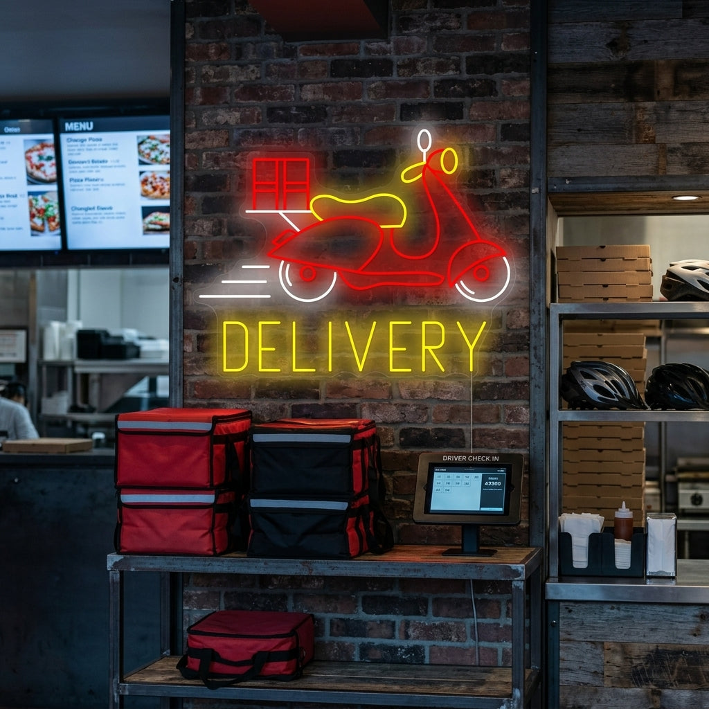 "Food Delivery" Enseigne néon