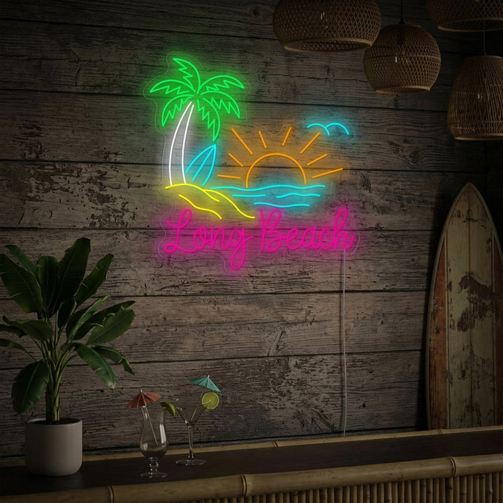 "Long Beach" Enseigne néon
