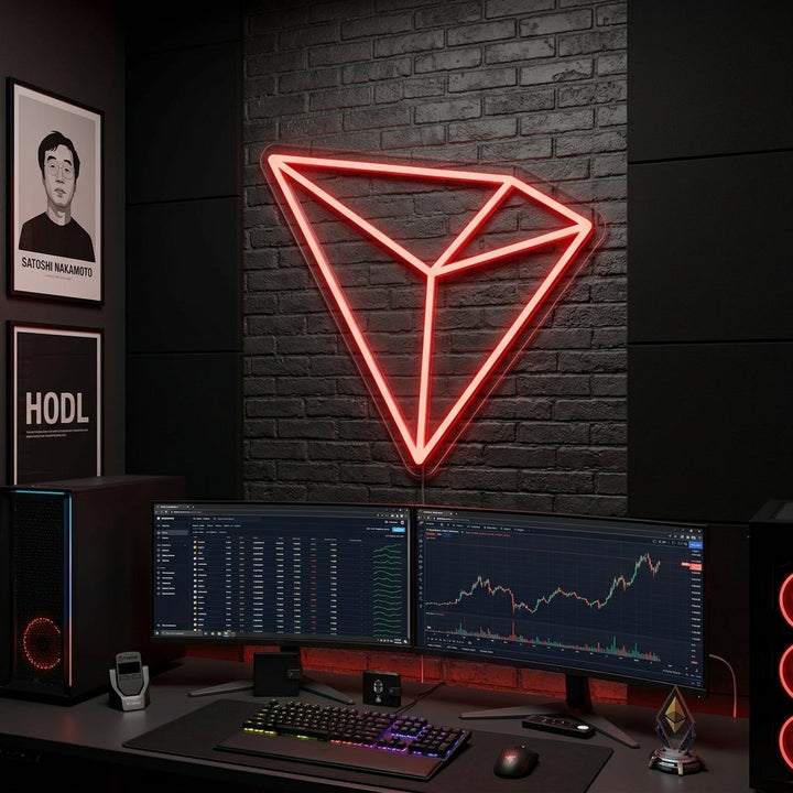 "Logo Tron Trx" Enseigne Lumineuse en Néon