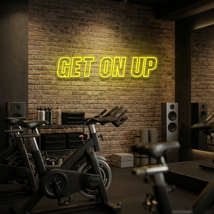 "Get On Up Salle De Sport" Enseigne Lumineuse en Néon