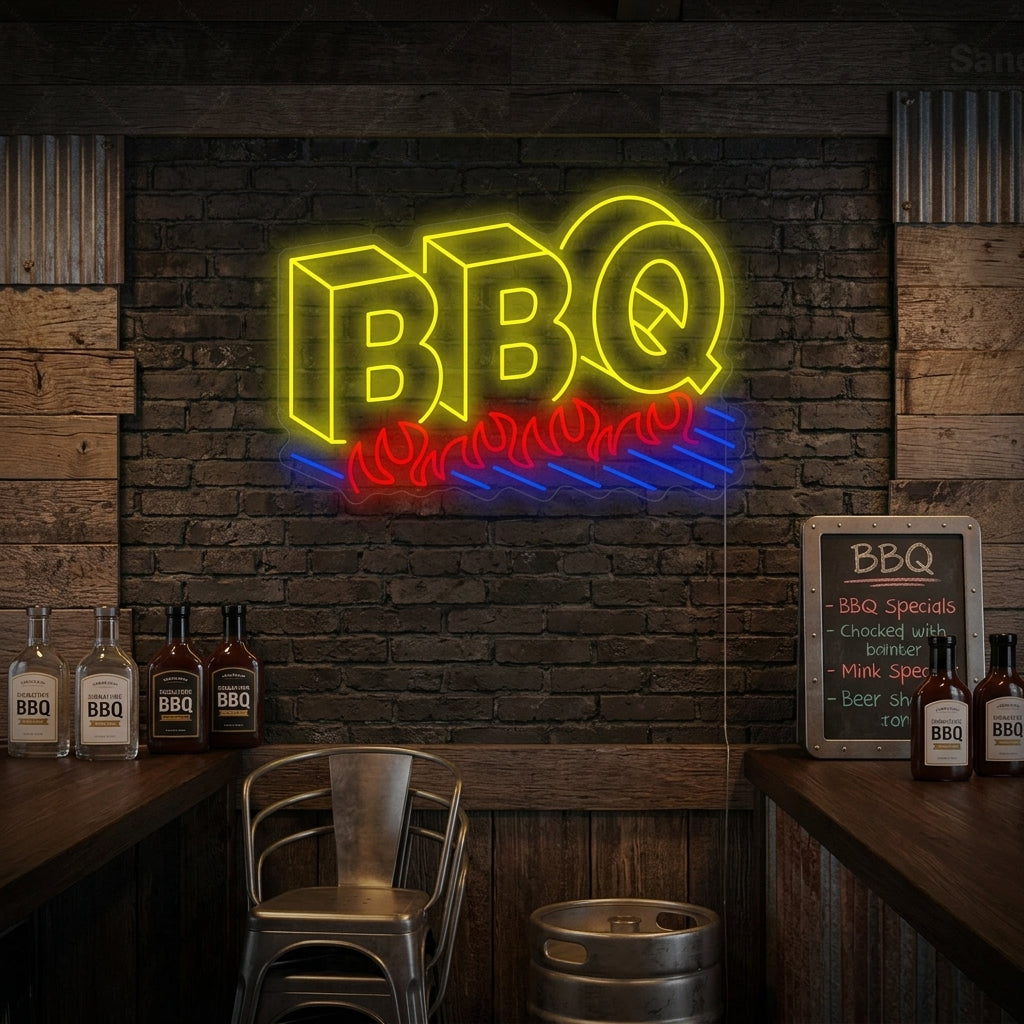 "Logo BBQ" Enseigne néon