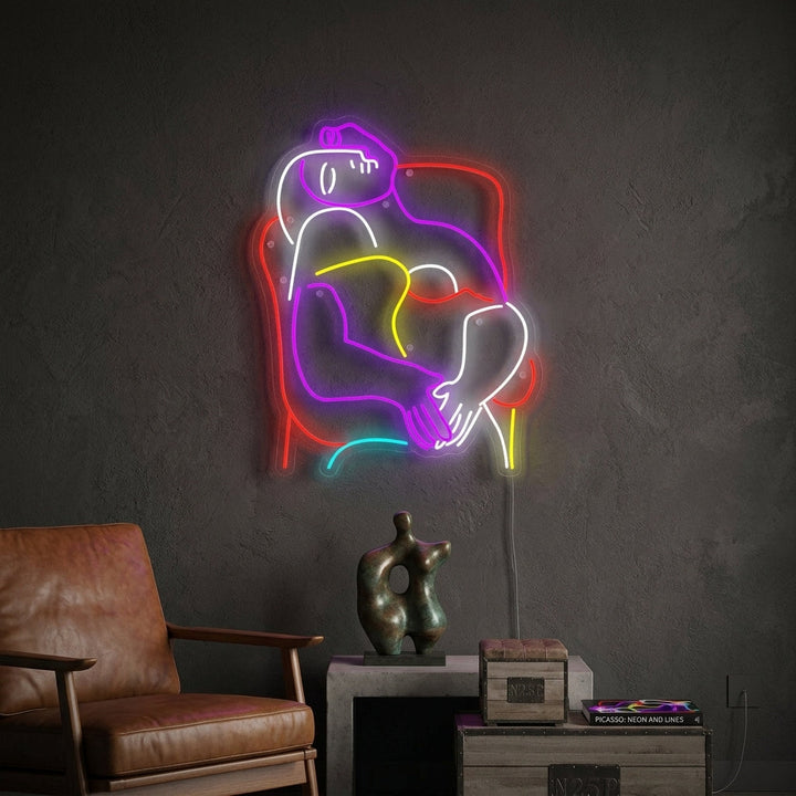 "Le Rêve Pablo Picasso" Enseigne Lumineuse en Néon