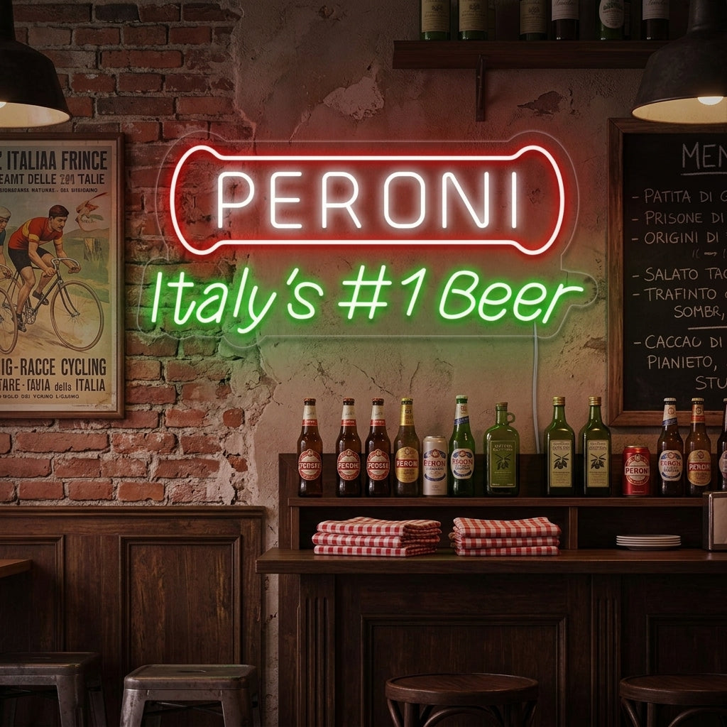 "Italy Beer Peroni Bar" Lumineuse en Néon