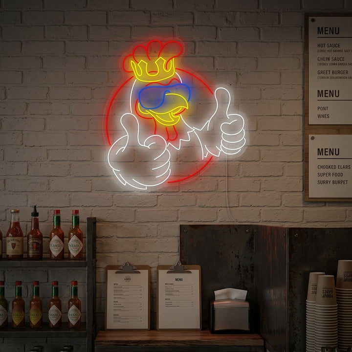 "Rooster King" Enseigne néon