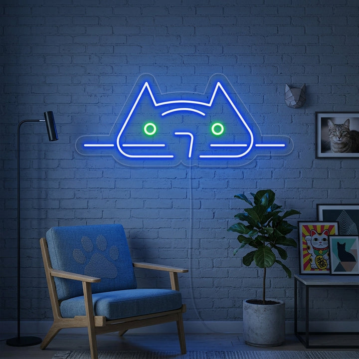 "Chat Cool" Enseigne Lumineuse en Néon