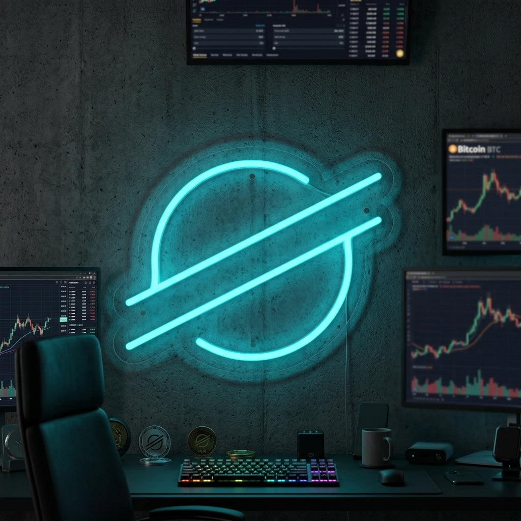 "Logo Stellar Xlm" Enseigne Lumineuse en Néon