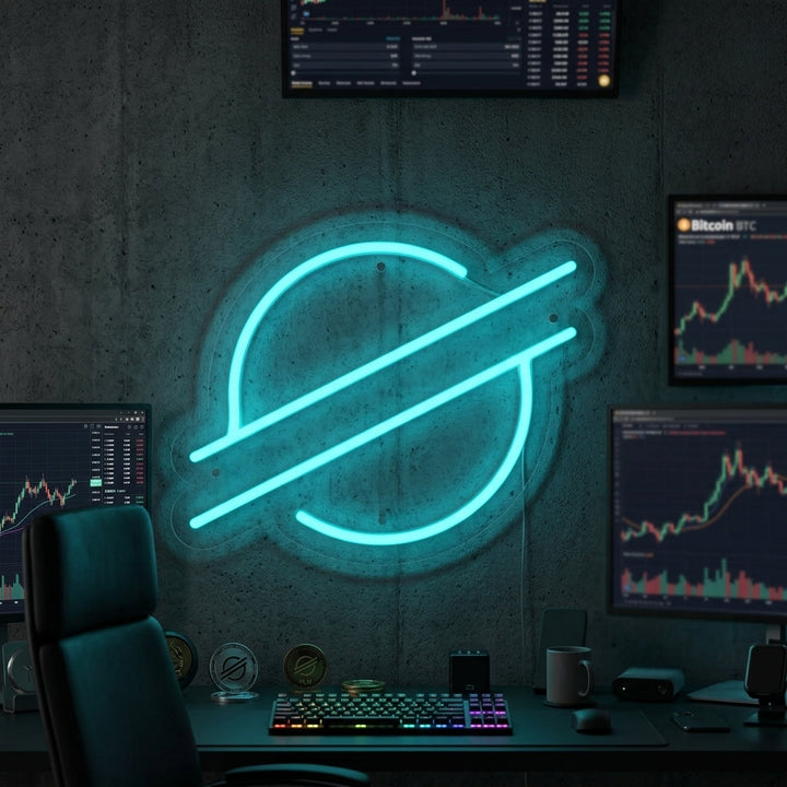 "Logo Stellar Xlm" Enseigne Lumineuse en Néon