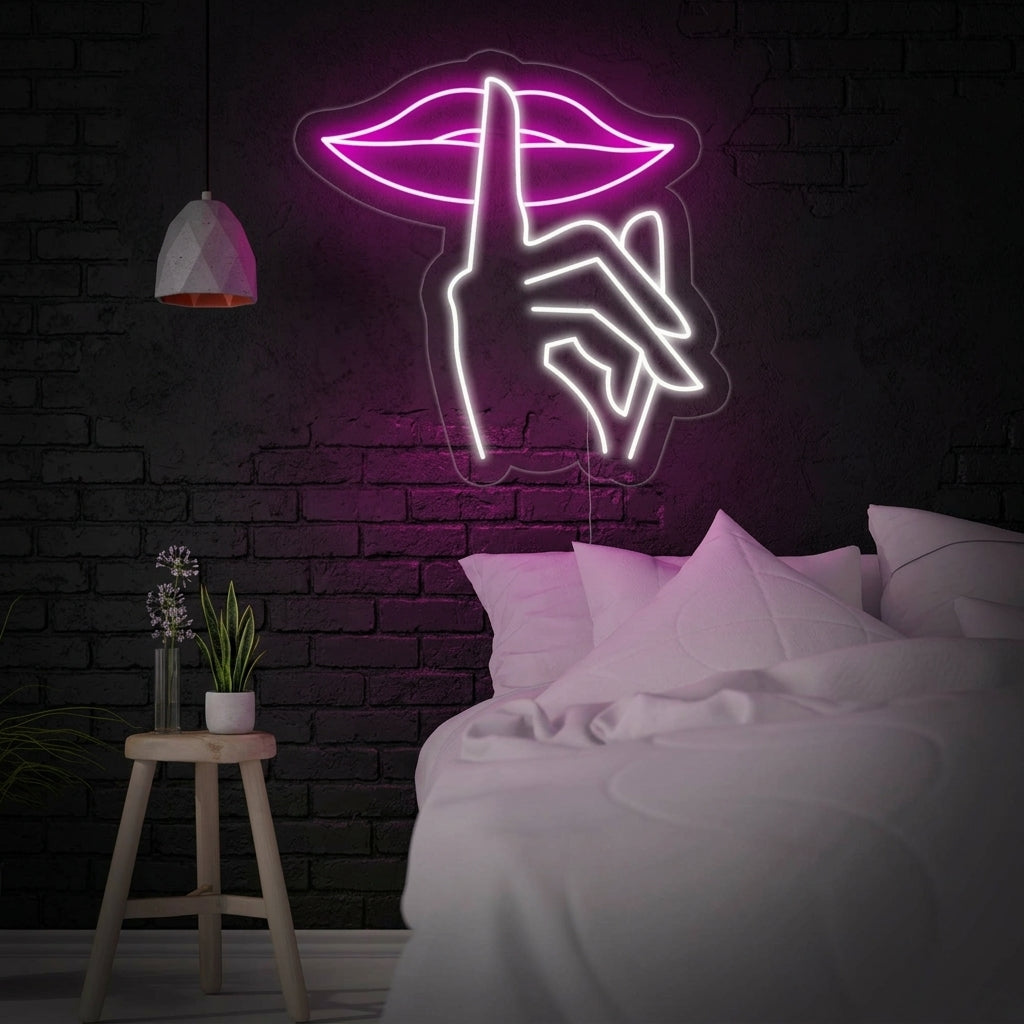 "La Ferme, Les Lèvres" Enseigne Lumineuse en Néon