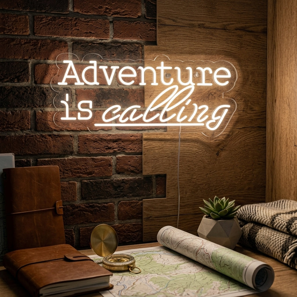 "Adventure is Calling" Enseigne Lumineuse en Néon