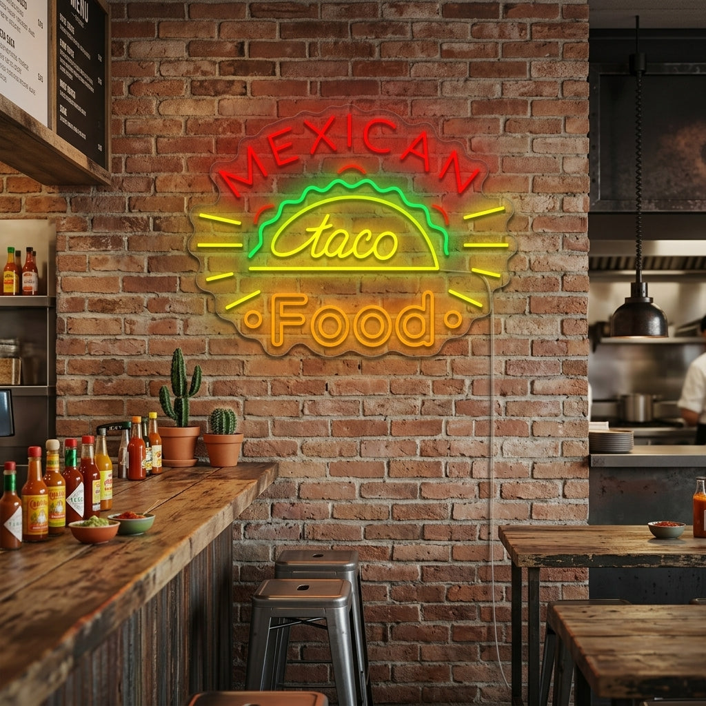 "Taco Mexican Food" Enseigne néon