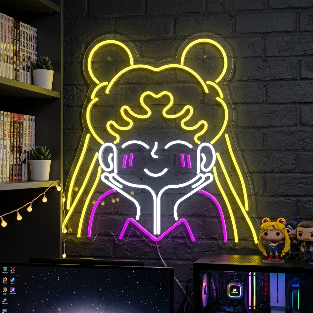 "Sailor Moon" Enseigne Lumineuse en Néon