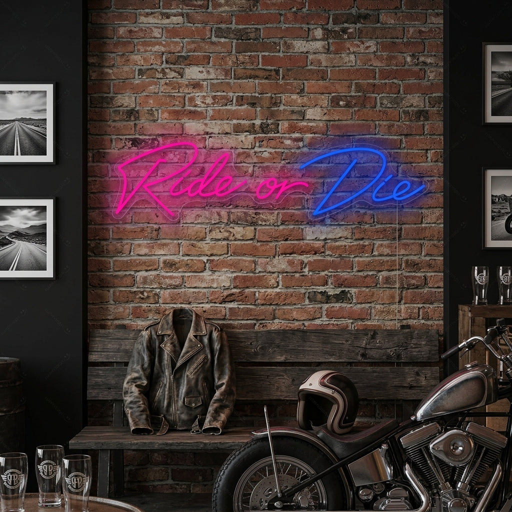 "Ride Or Die" Enseigne néon
