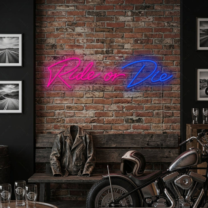"Ride Or Die" Enseigne néon