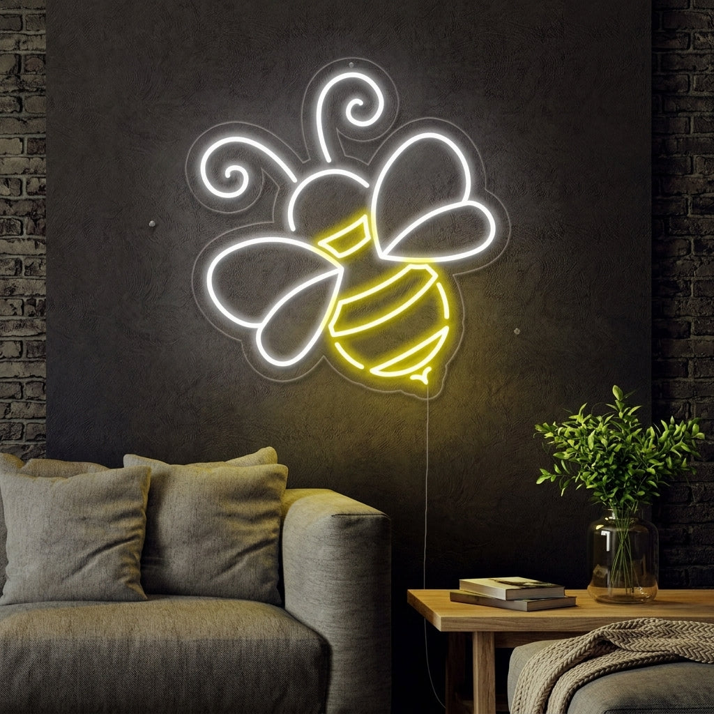 "Abeille" Enseigne Lumineuse en Néon