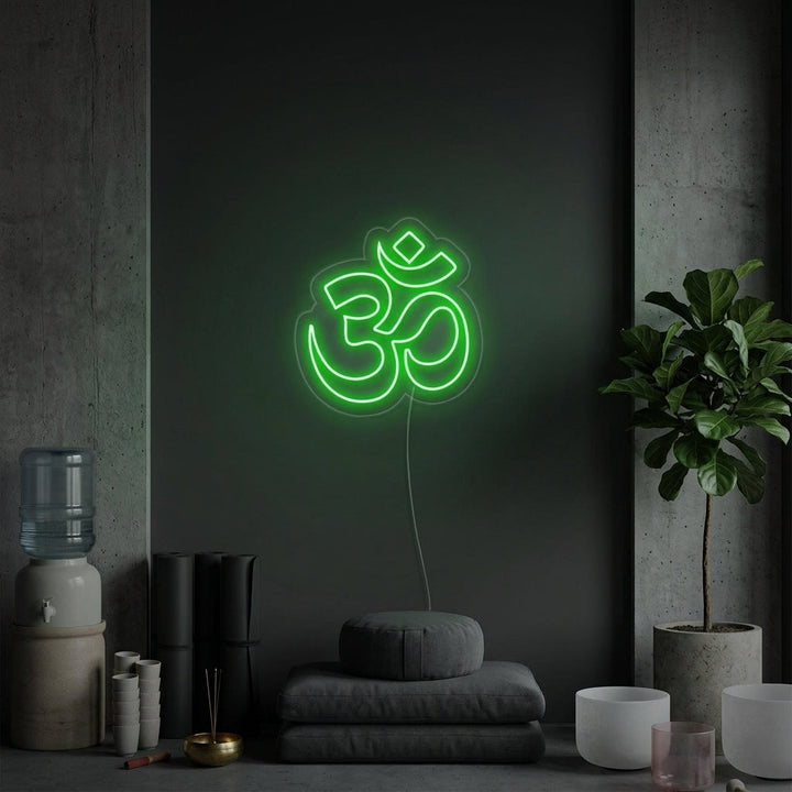 "Om Yoga, Décoration Yoga, Art Mural Yoga" Enseigne Lumineuse en Néon