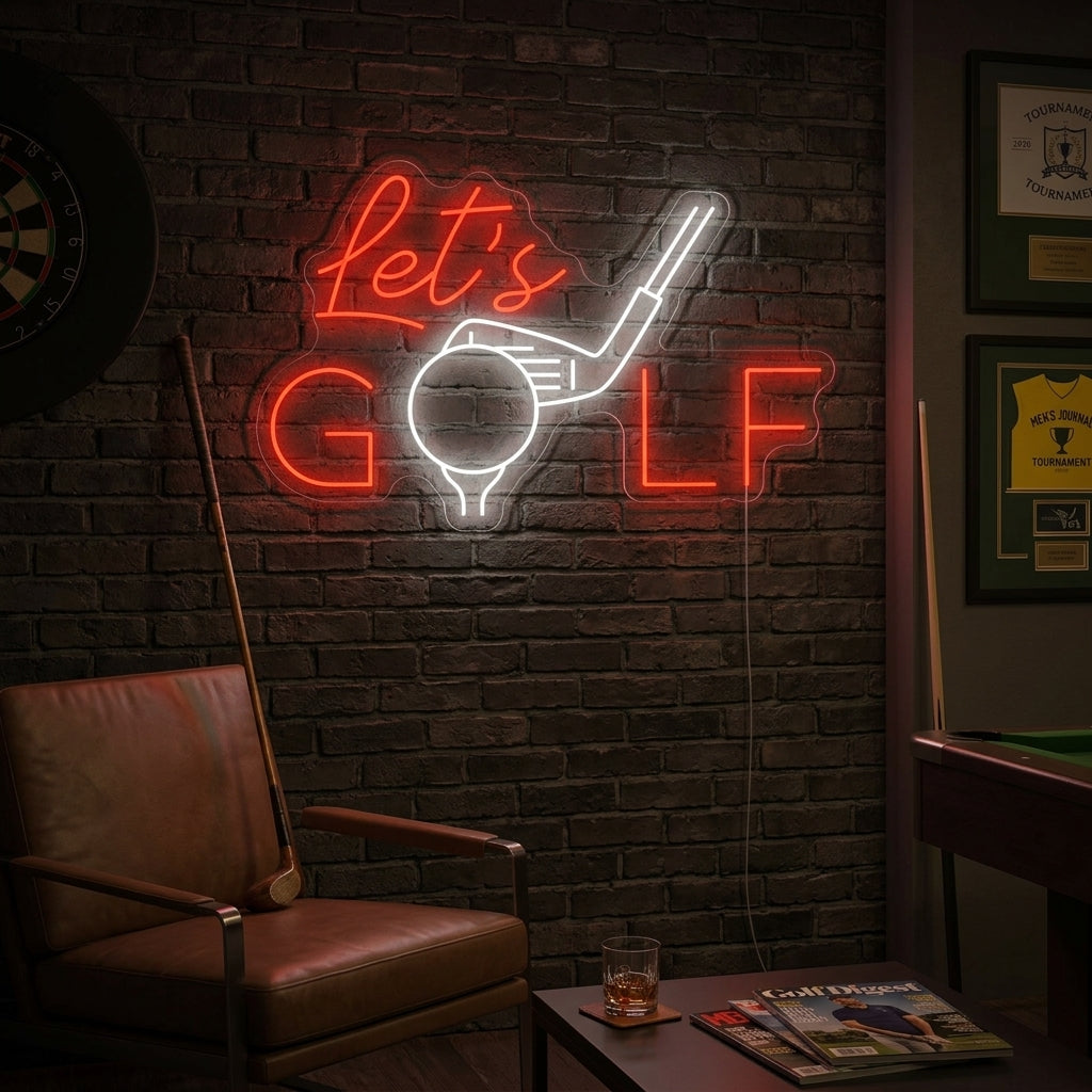 "Let's Golf" Enseigne néon