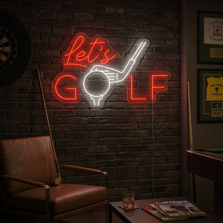 "Let's Golf" Enseigne néon