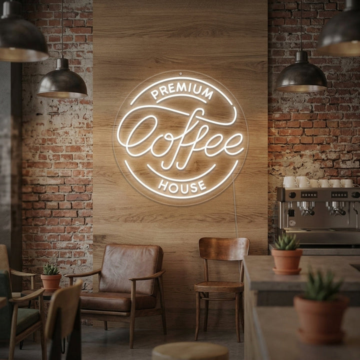 "Premium Coffee House" Lumineuse en Néon