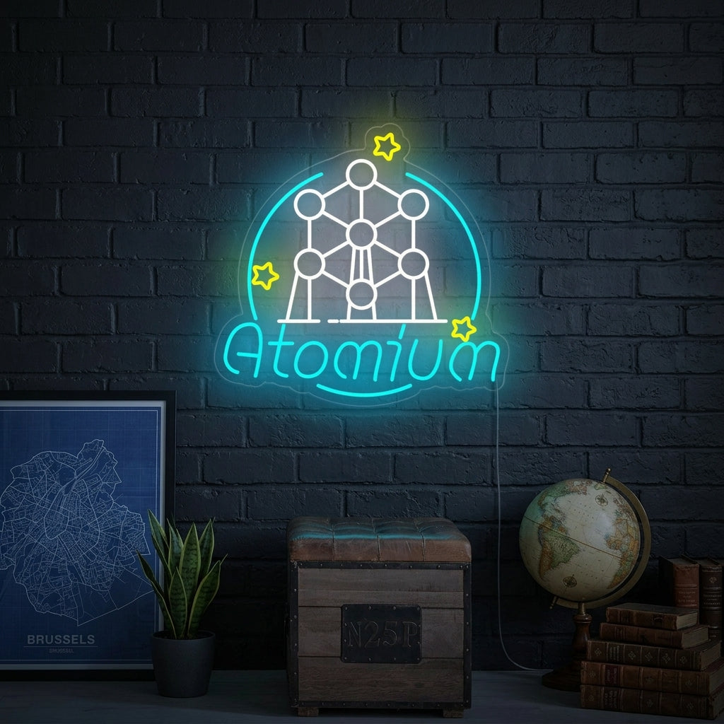 "Atomium À Bruxelles, Belgique" Enseigne Lumineuse en Néon