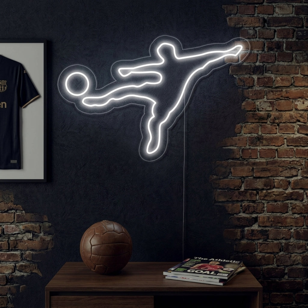 "Joueur De Football" Enseigne Lumineuse en Néon