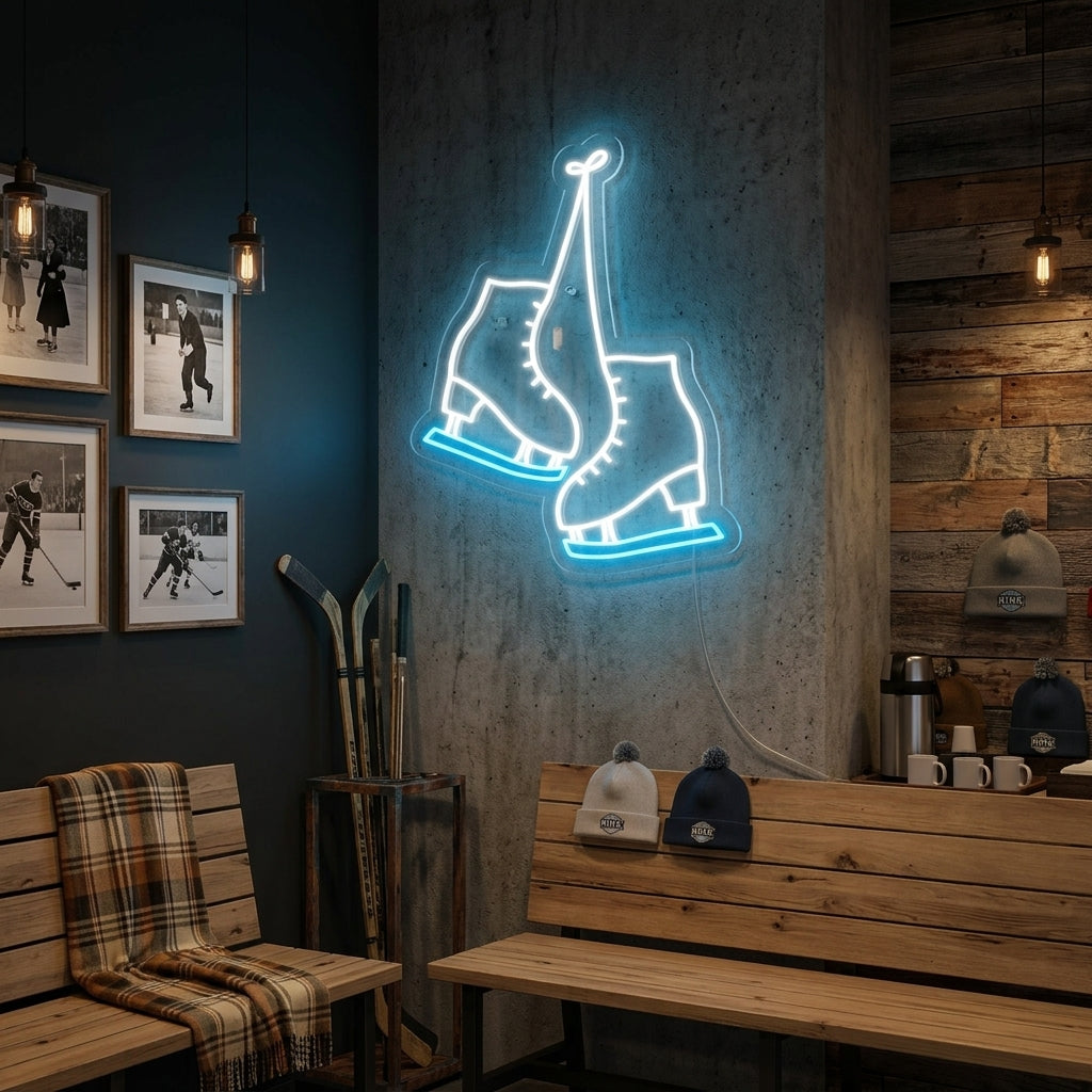 "Chaussures De Skate" Enseigne Lumineuse en Néon